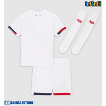 Camisa de Futebol Paris Saint-Germain Equipamento Secundário Infantil 2025-26 Manga Curta (+ Calças curtas)